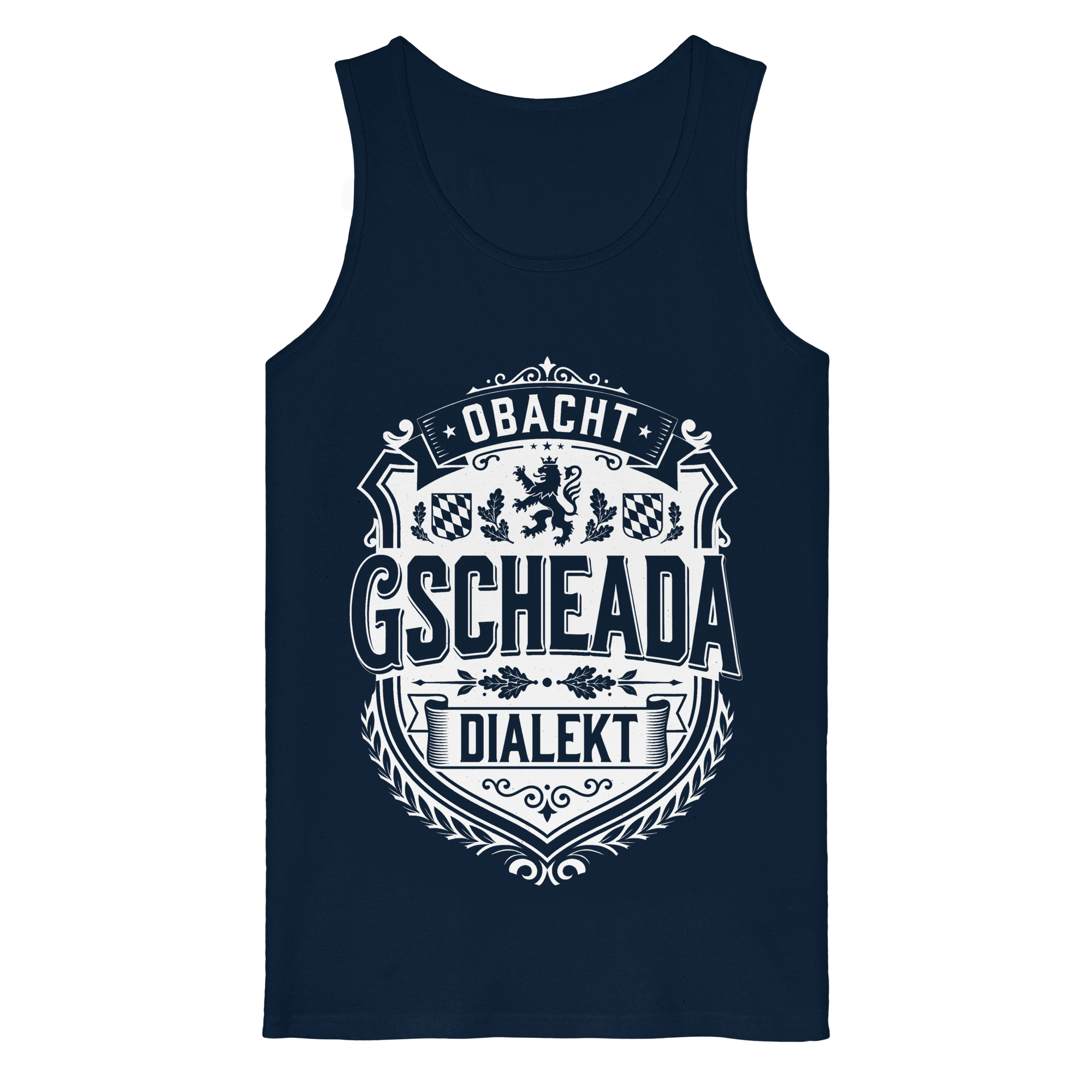 OBACHT GSCHEADA DIALEKT - Organic Tank Top - BayrischerHumor