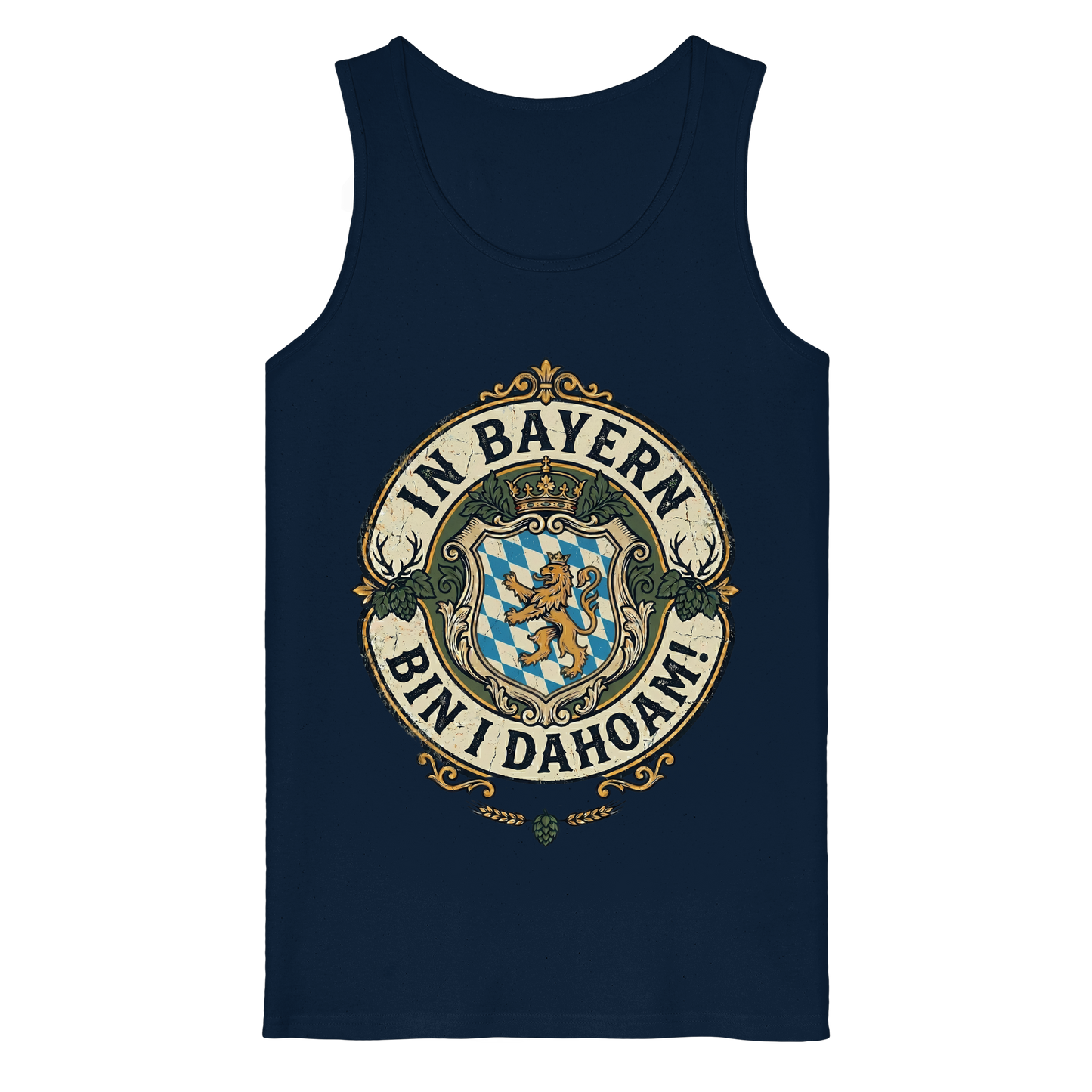 IN BAYERN BIN I DAHOAM! - Organic Tank Top - BayrischerHumor