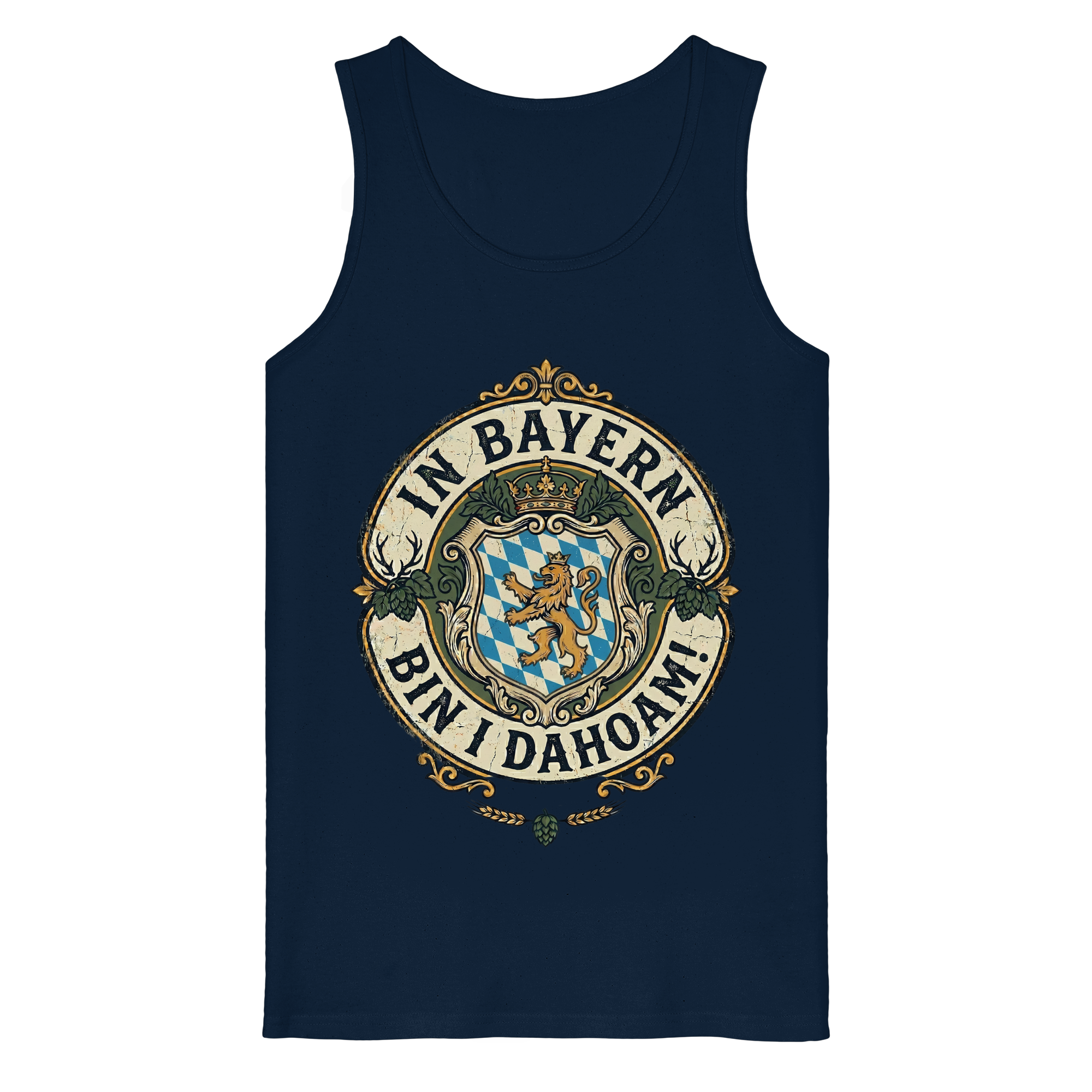 IN BAYERN BIN I DAHOAM! - Organic Tank Top - BayrischerHumor