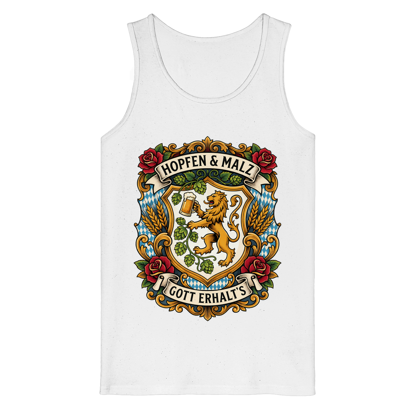 HOPFEN & MALZ - GOTT ERHALT`S - Organic Tank Top - BayrischerHumor