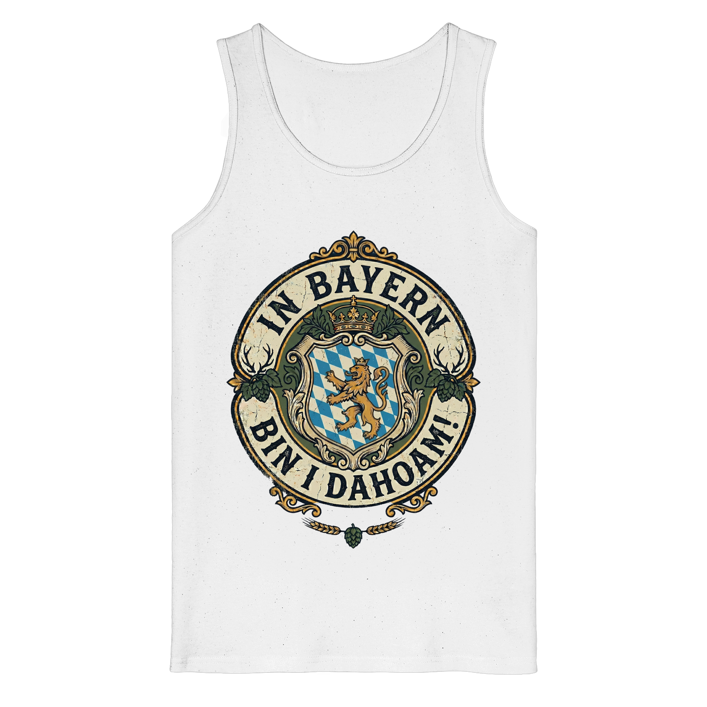 IN BAYERN BIN I DAHOAM! - Organic Tank Top - BayrischerHumor