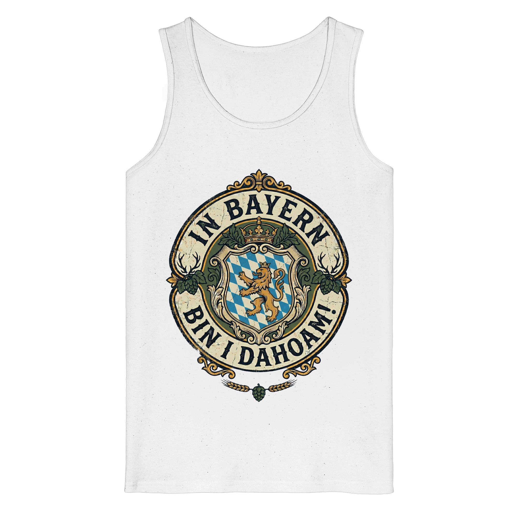 IN BAYERN BIN I DAHOAM! - Organic Tank Top - BayrischerHumor