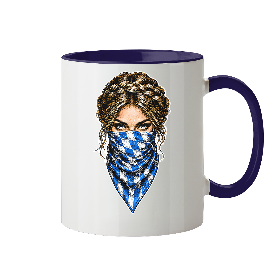 Bayerische Banditin - Tasse zweifarbig