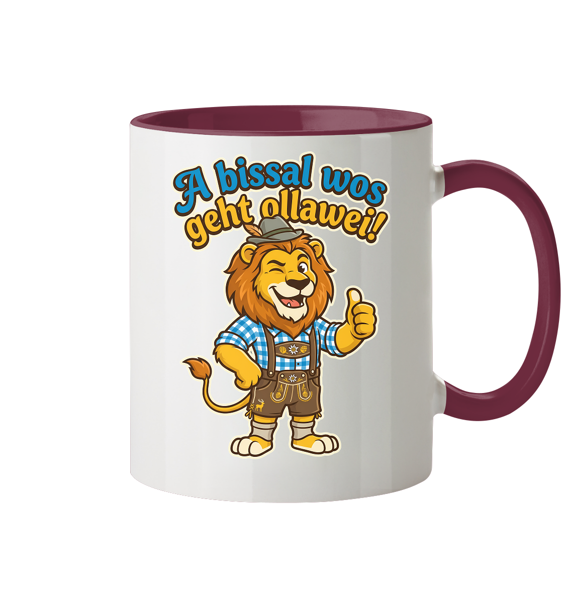 A BISSAL WOS GEHT OLLAWEI! - Tasse zweifarbig