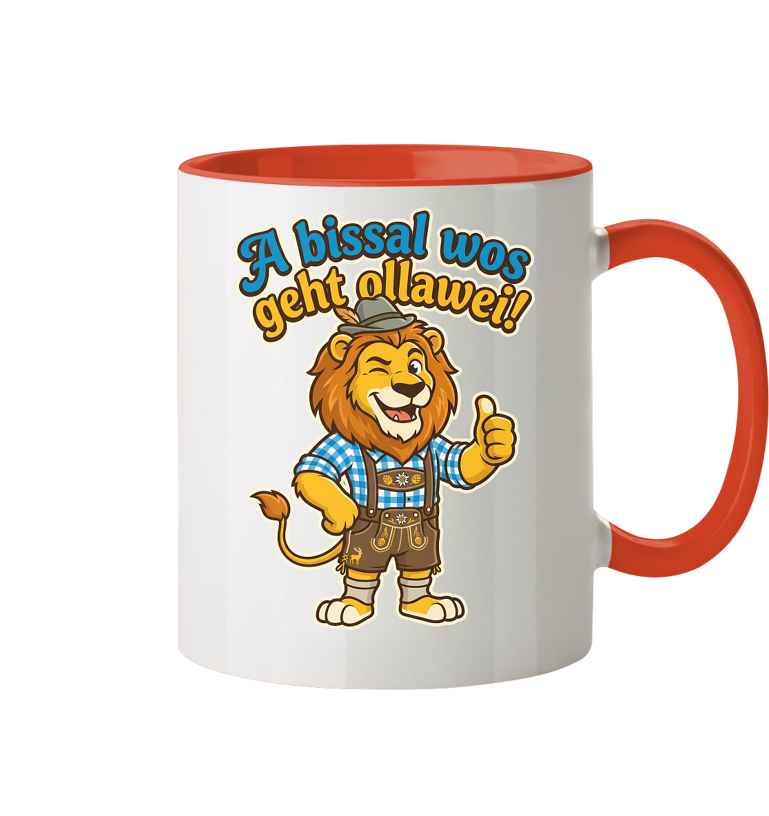 A BISSAL WOS GEHT OLLAWEI! - Tasse zweifarbig