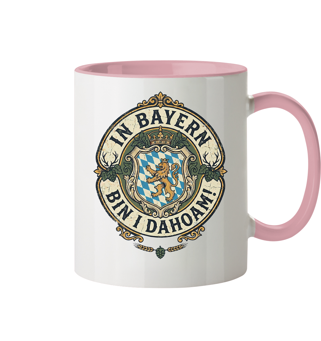 IN BAYERN BIN I DAHOAM! - Tasse zweifarbig - BayrischerHumor