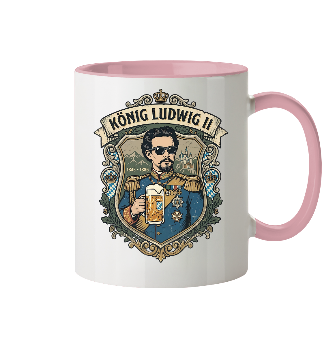 KÖNIG LUDWIG II - Tasse zweifarbig - BayrischerHumor