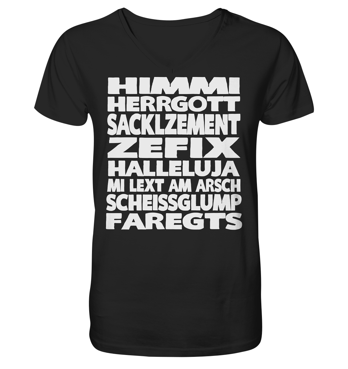 HIMMI HERRGOTT - V-Neck Shirt - BayrischerHumor