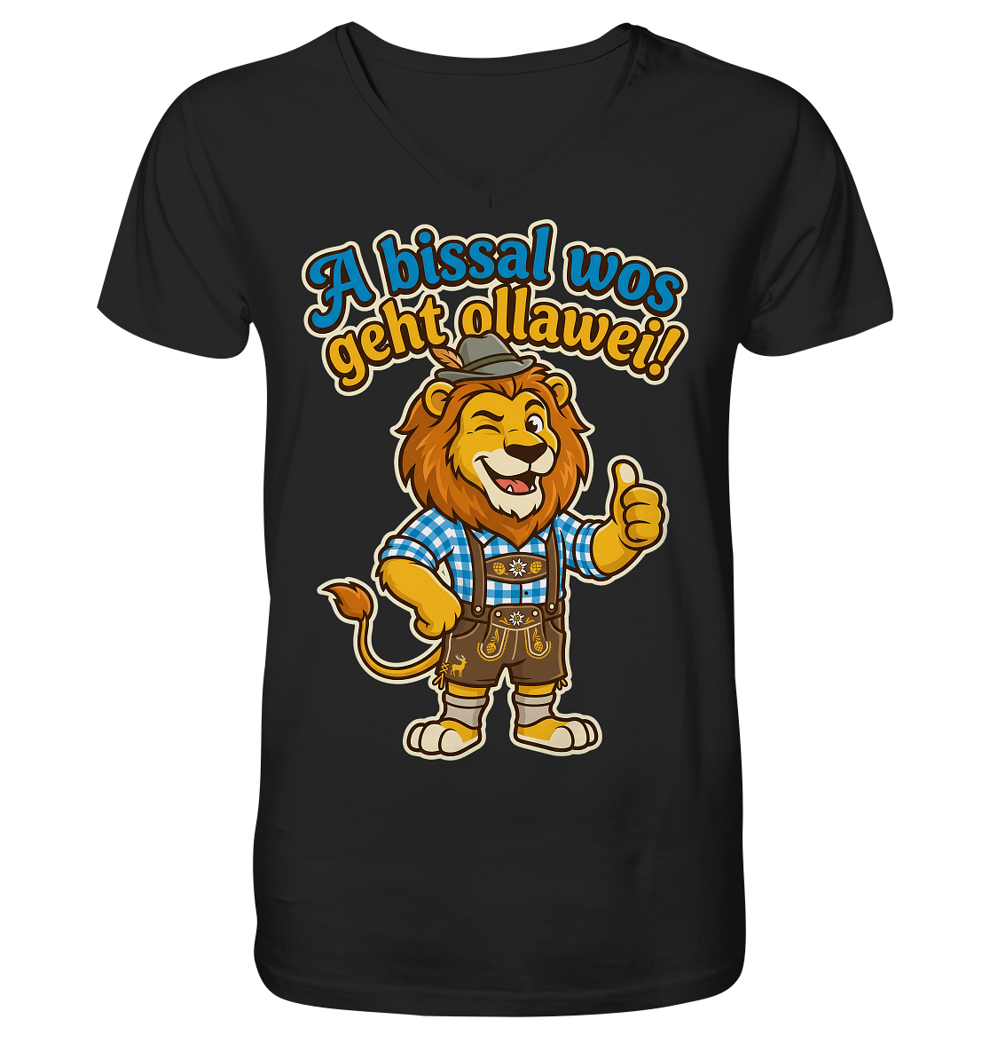 A BISSAL WOS GEHT OLLAWEI! - V-Neck Shirt