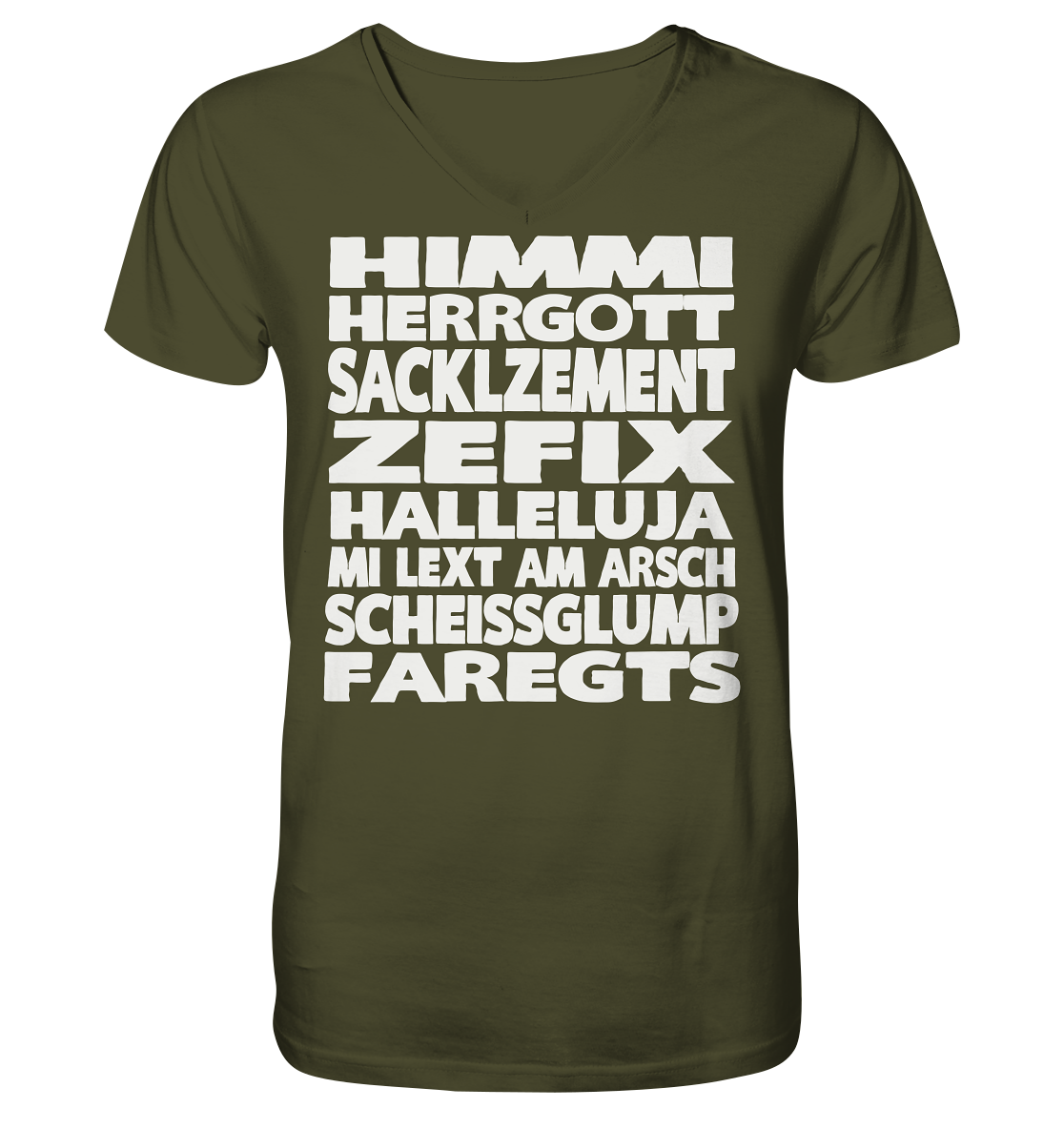 HIMMI HERRGOTT - V-Neck Shirt - BayrischerHumor