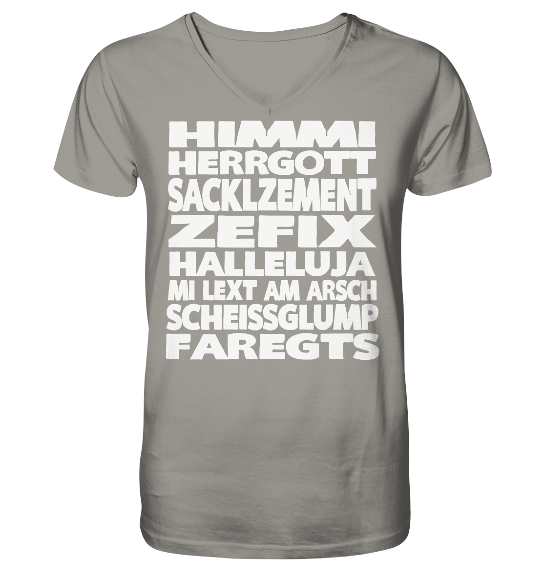 HIMMI HERRGOTT - V-Neck Shirt - BayrischerHumor