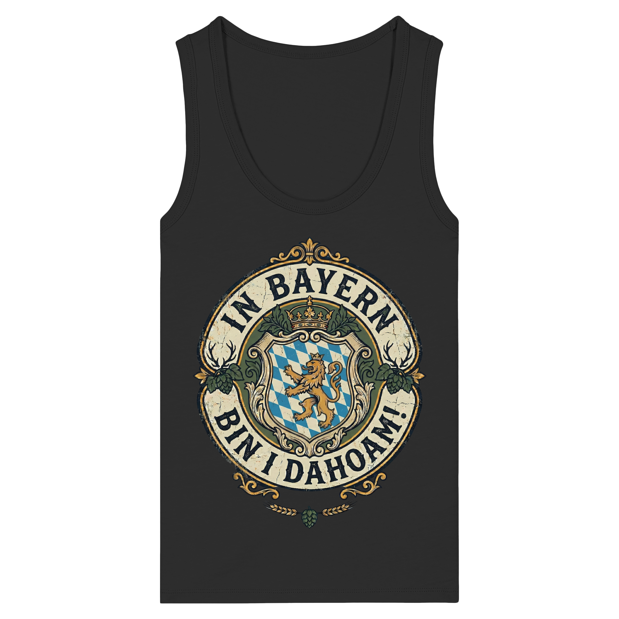 IN BAYERN BIN I DAHOAM! - Womens Organic Fitted Tank Top - BayrischerHumor