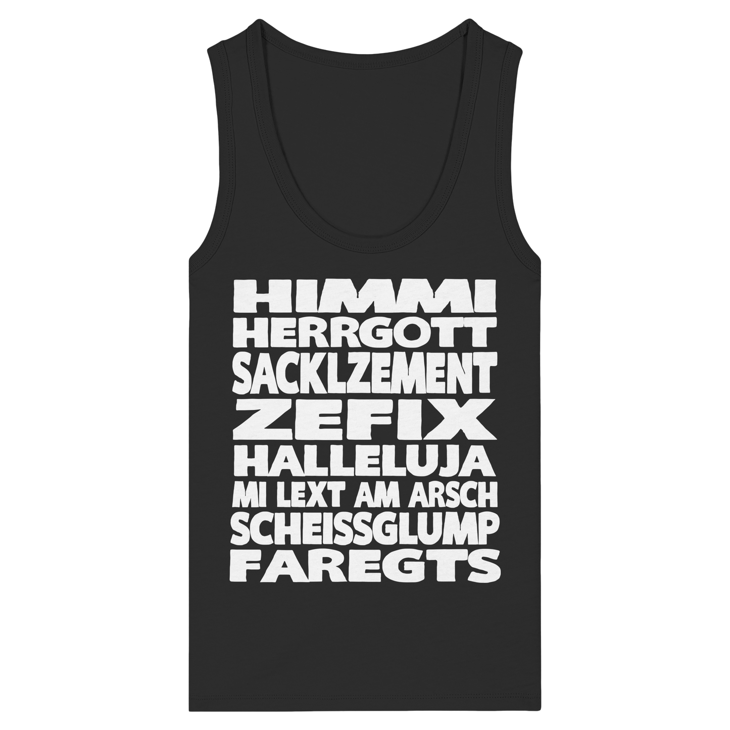 HIMMI HERRGOTT - Womens Organic Fitted Tank Top - BayrischerHumor