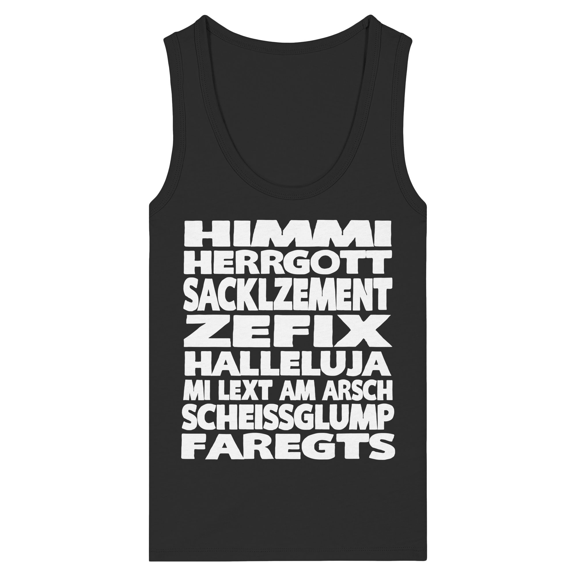 HIMMI HERRGOTT - Womens Organic Fitted Tank Top - BayrischerHumor