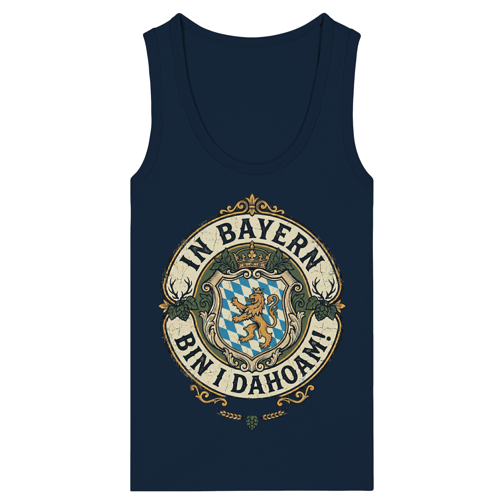 IN BAYERN BIN I DAHOAM! - Womens Organic Fitted Tank Top - BayrischerHumor