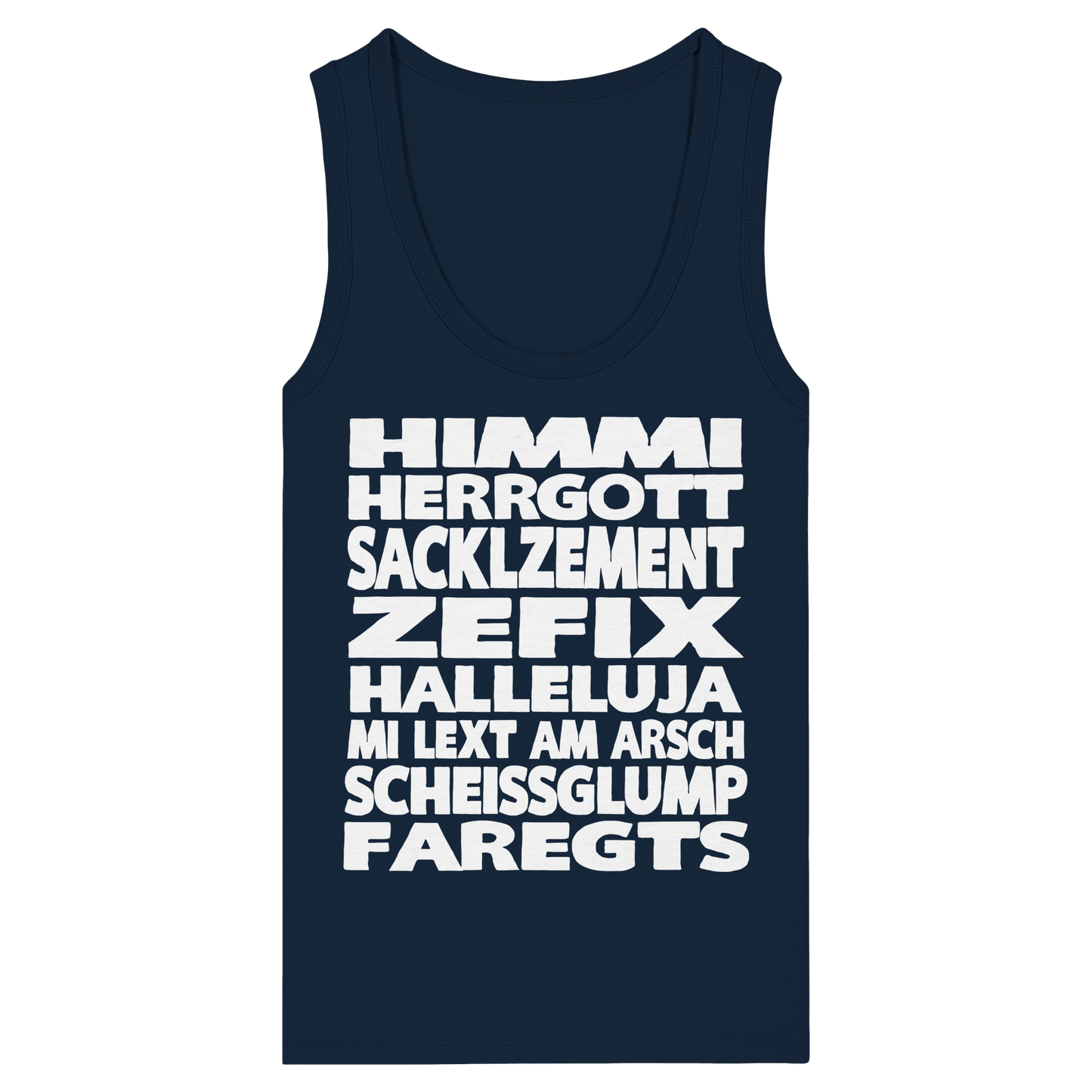 HIMMI HERRGOTT - Womens Organic Fitted Tank Top - BayrischerHumor