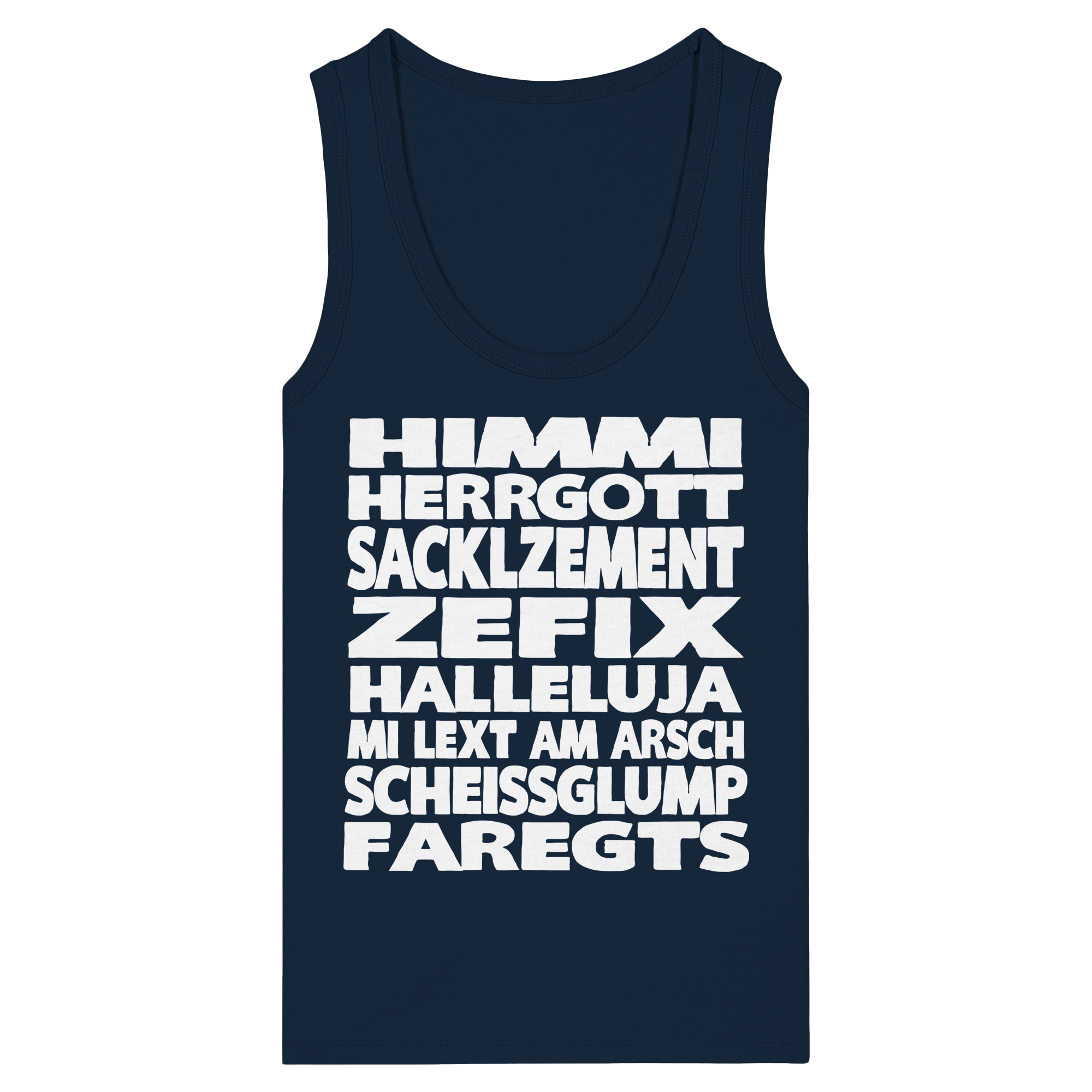 HIMMI HERRGOTT - Womens Organic Fitted Tank Top - BayrischerHumor
