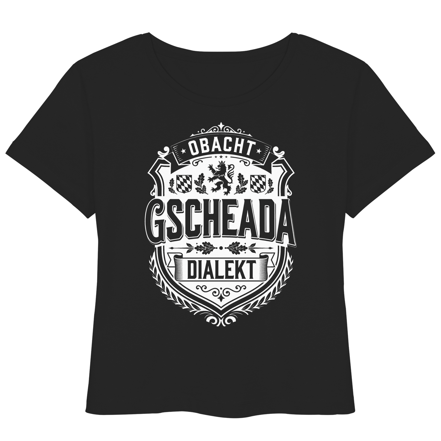 OBACHT GSCHEADA DIALEKT - Womens Organic Lightweight T-Shirt - BayrischerHumor