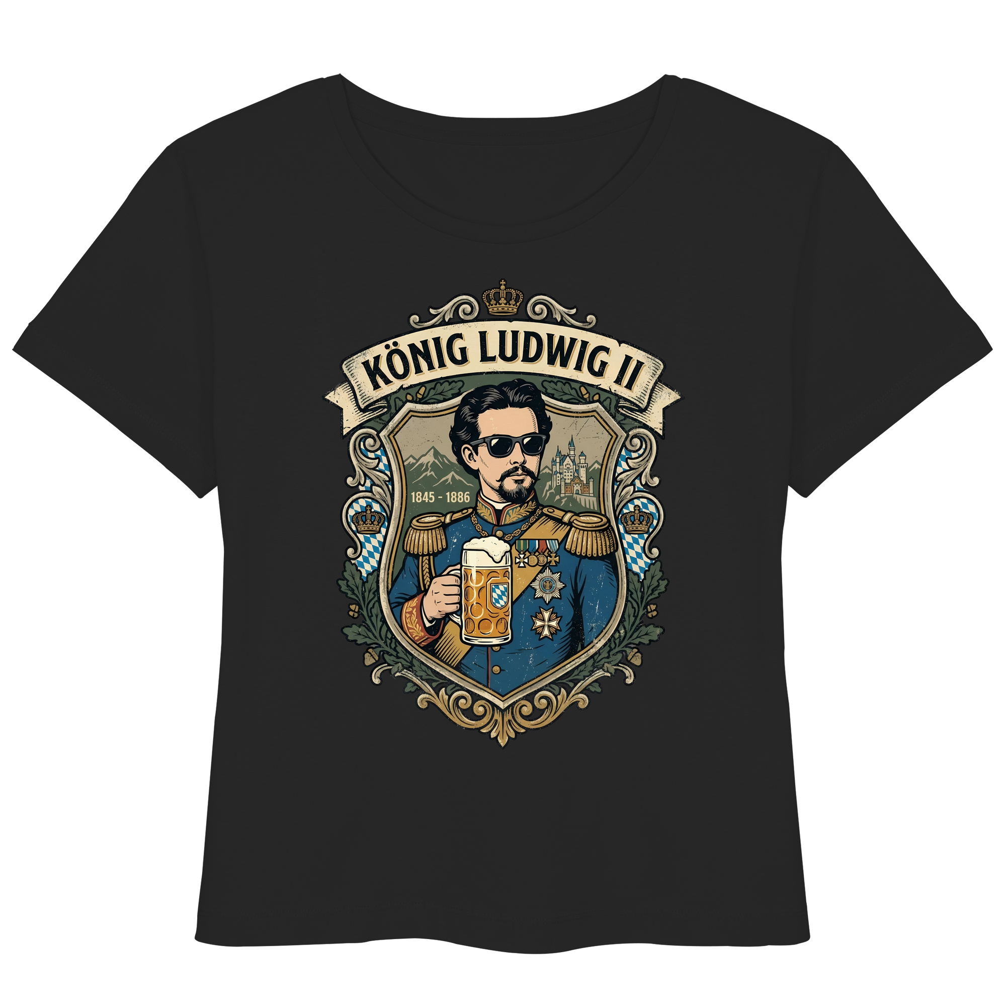KÖNIG LUDWIG II - Womens Organic Lightweight T-Shirt - BayrischerHumor