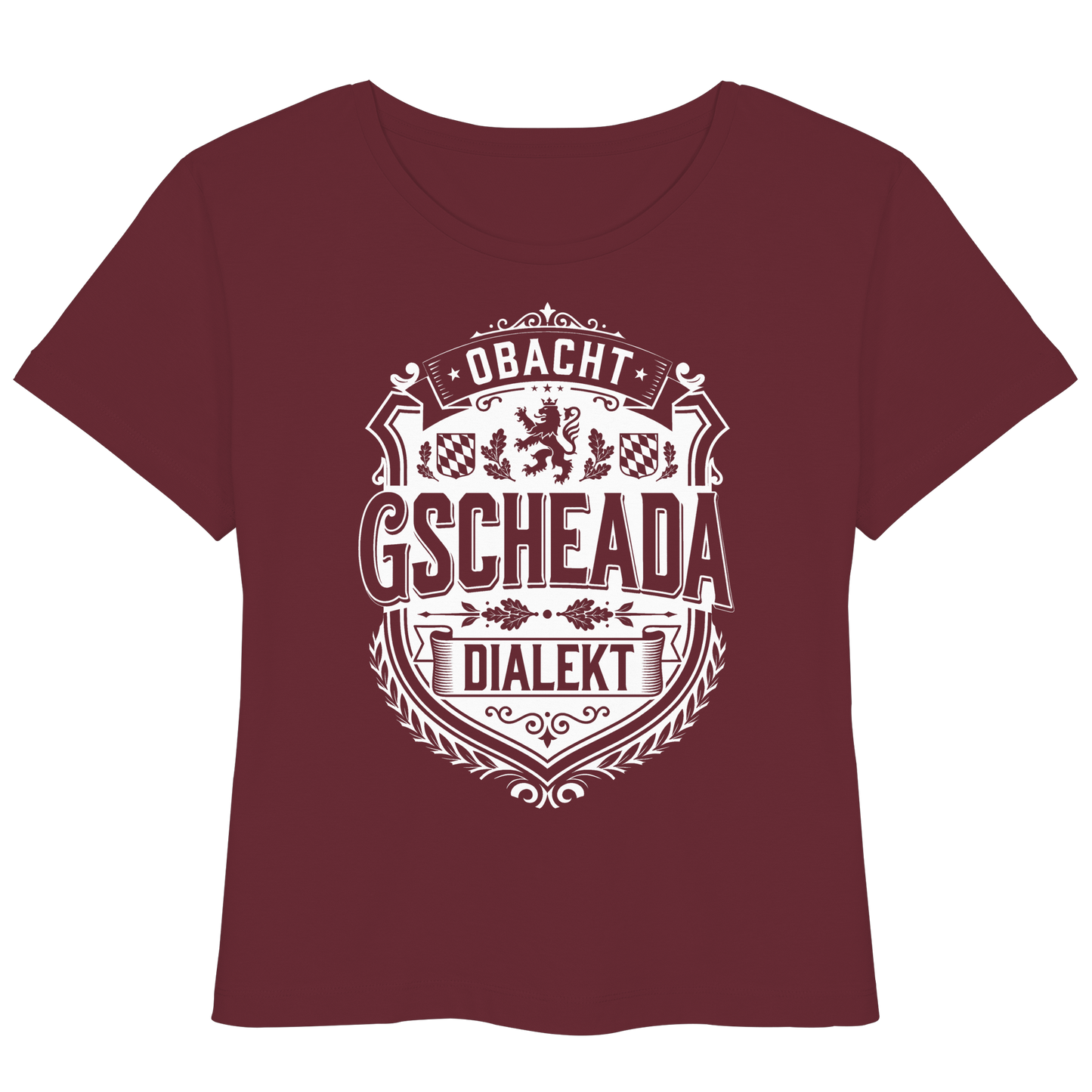 OBACHT GSCHEADA DIALEKT - Womens Organic Lightweight T-Shirt - BayrischerHumor