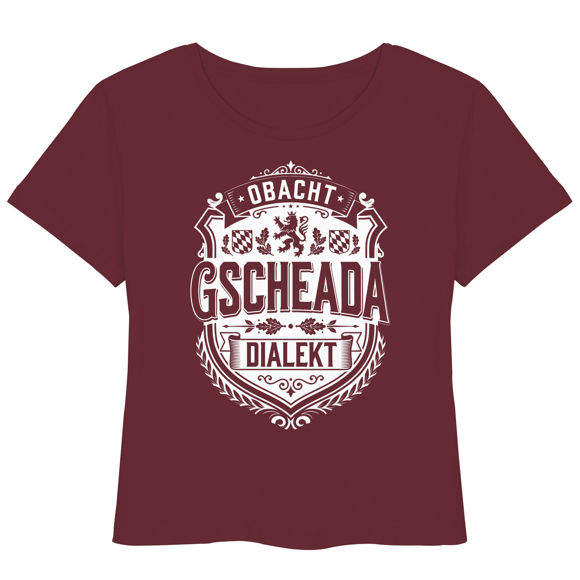 OBACHT GSCHEADA DIALEKT - Womens Organic Lightweight T-Shirt - BayrischerHumor