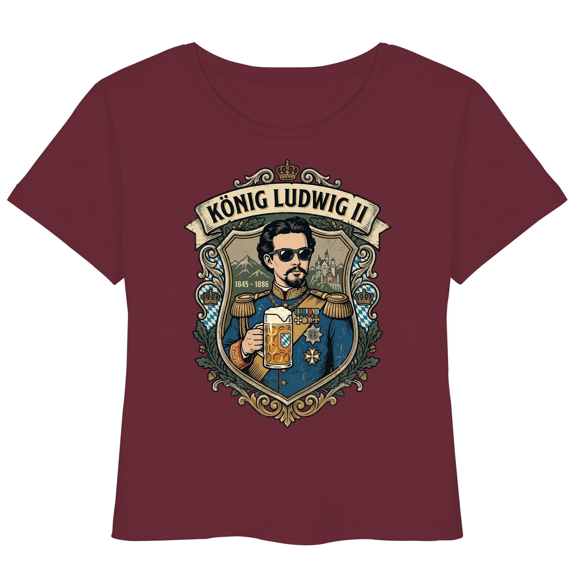 KÖNIG LUDWIG II - Womens Organic Lightweight T-Shirt - BayrischerHumor