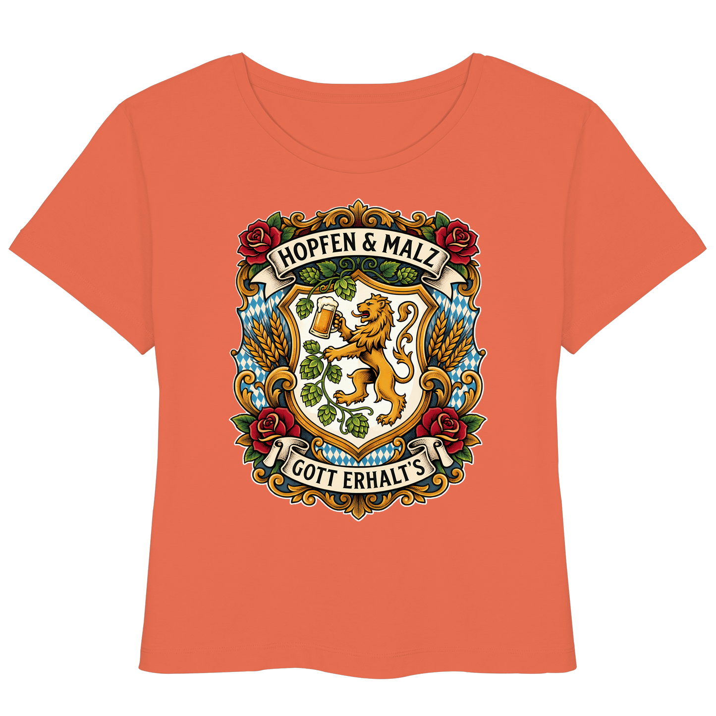 HOPFEN & MALZ - GOTT ERHALT`S - Womens Organic Lightweight T-Shirt - BayrischerHumor