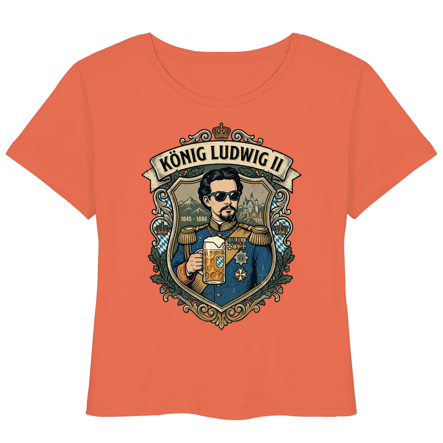 KÖNIG LUDWIG II - Womens Organic Lightweight T-Shirt - BayrischerHumor
