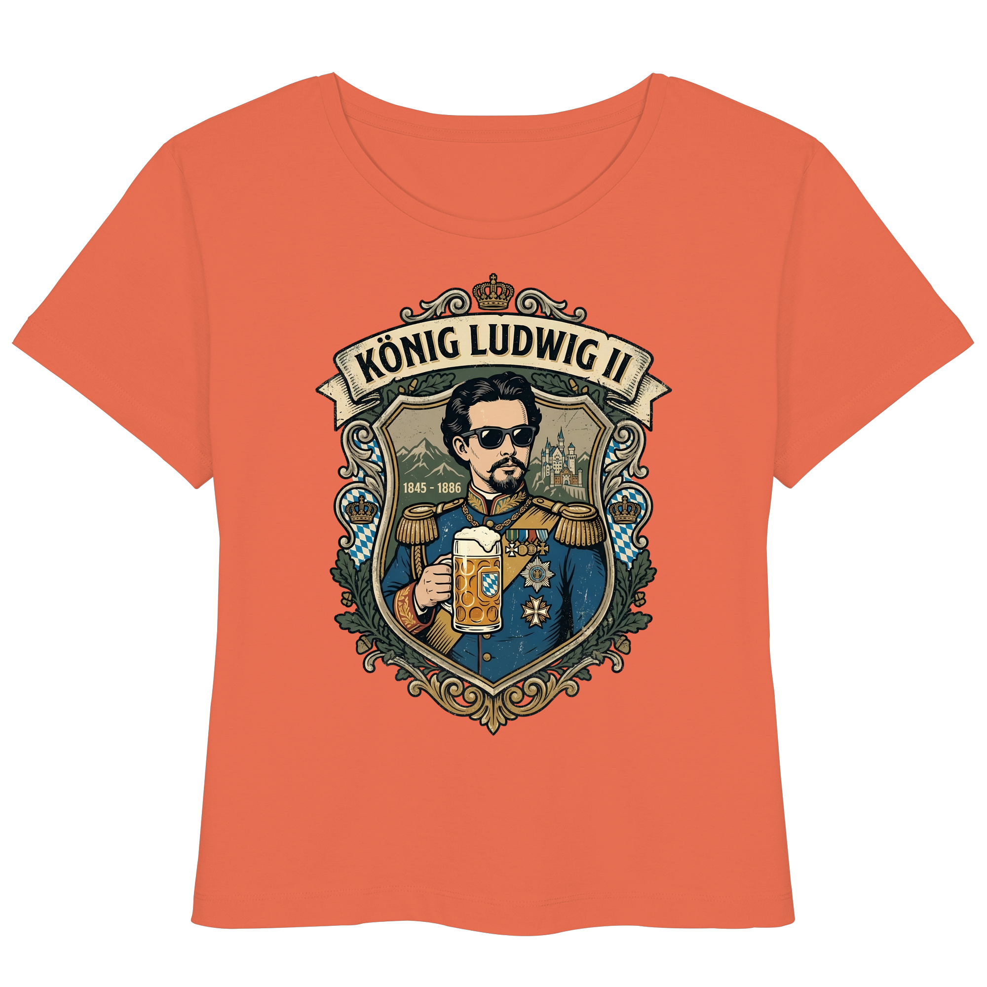 KÖNIG LUDWIG II - Womens Organic Lightweight T-Shirt - BayrischerHumor