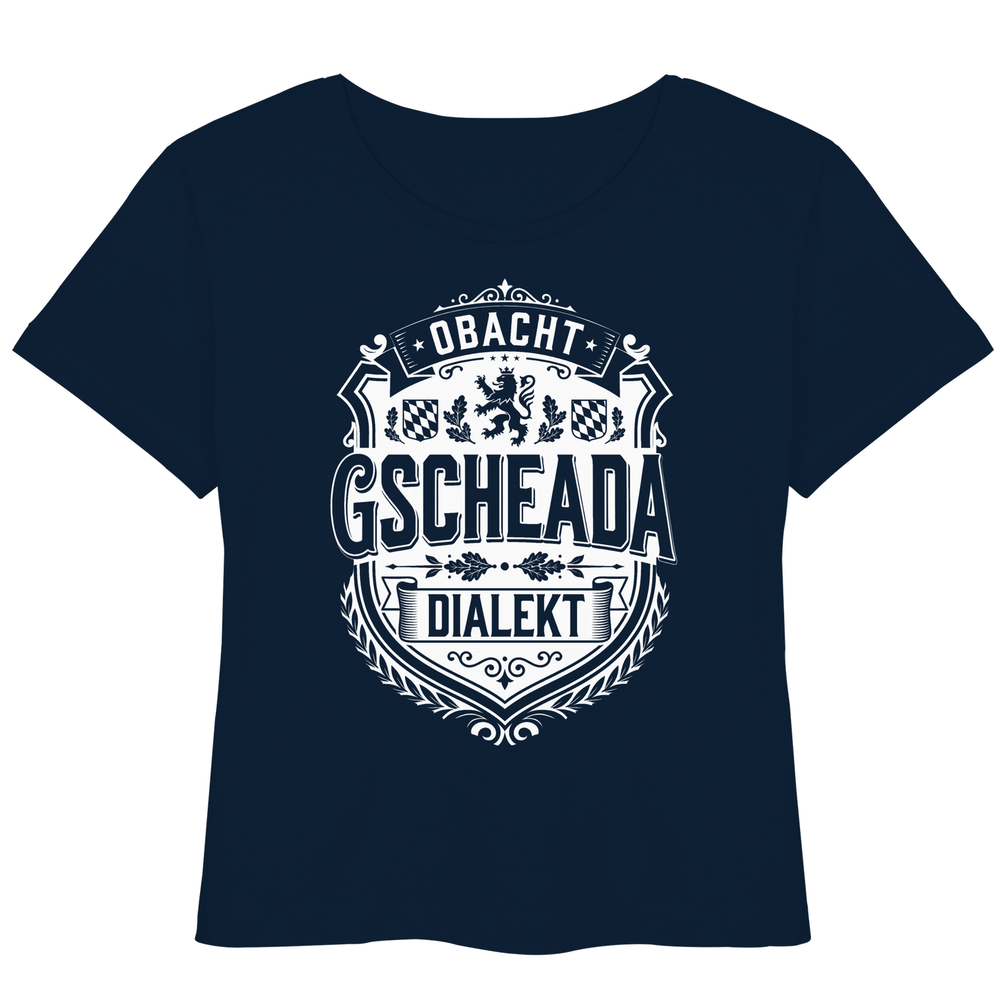 OBACHT GSCHEADA DIALEKT - Womens Organic Lightweight T-Shirt - BayrischerHumor