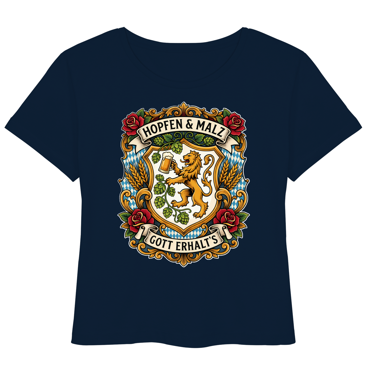 HOPFEN & MALZ - GOTT ERHALT`S - Womens Organic Lightweight T-Shirt - BayrischerHumor