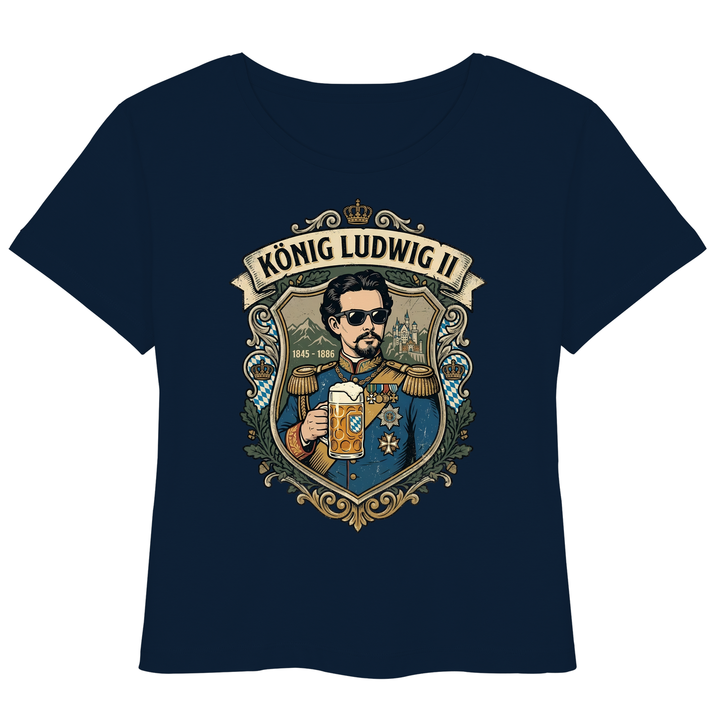 KÖNIG LUDWIG II - Womens Organic Lightweight T-Shirt - BayrischerHumor