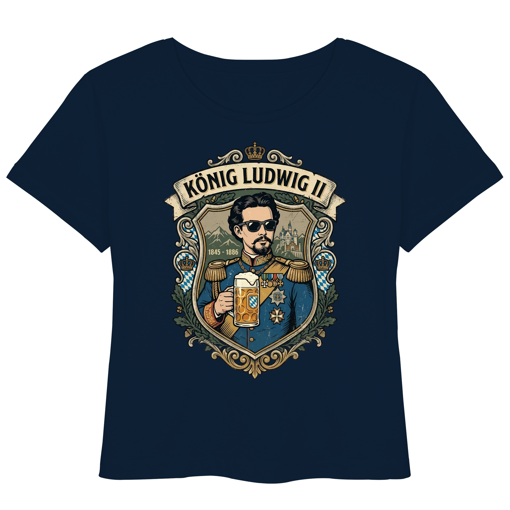 KÖNIG LUDWIG II - Womens Organic Lightweight T-Shirt - BayrischerHumor