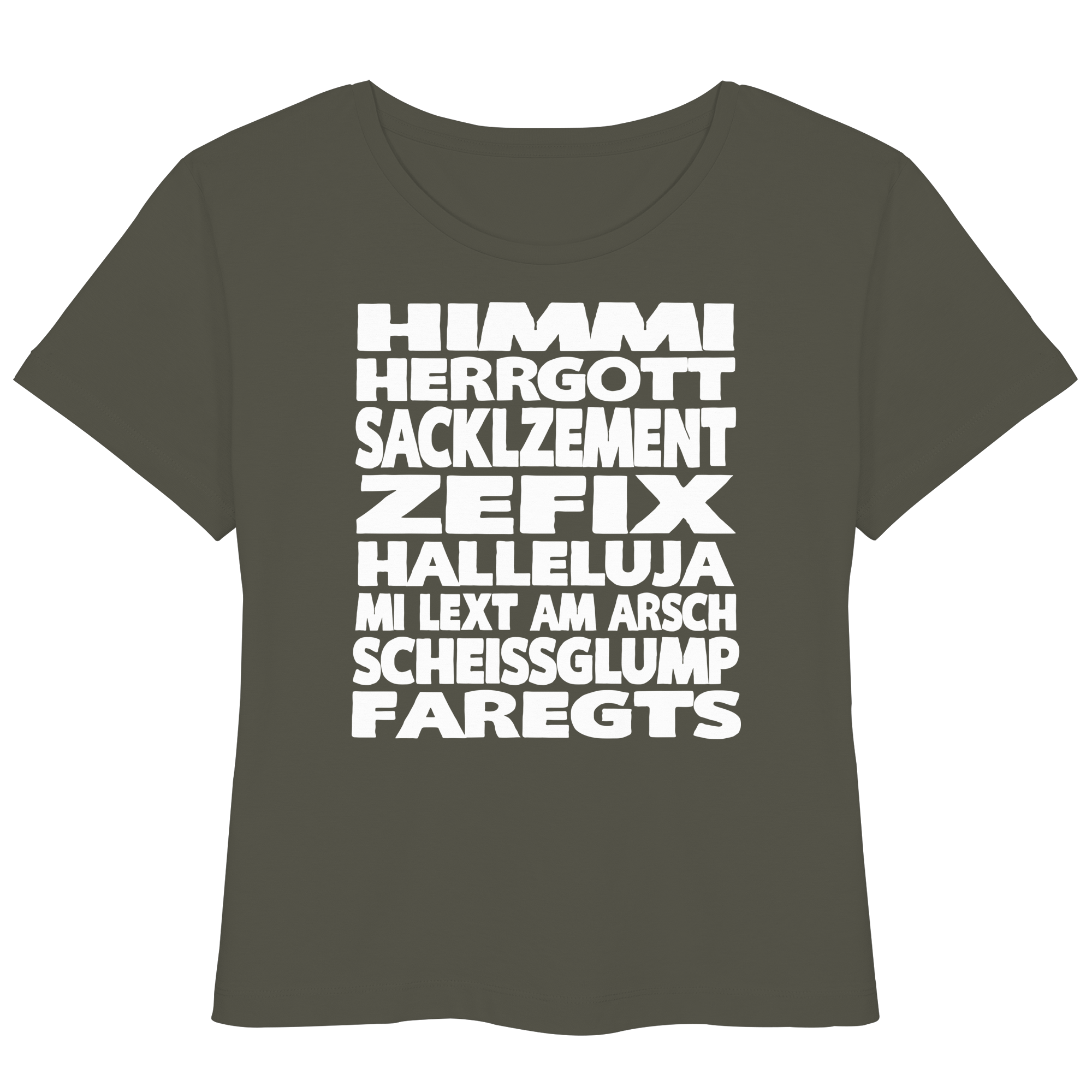HIMMI HERRGOTT - Womens Organic Lightweight T-Shirt - BayrischerHumor