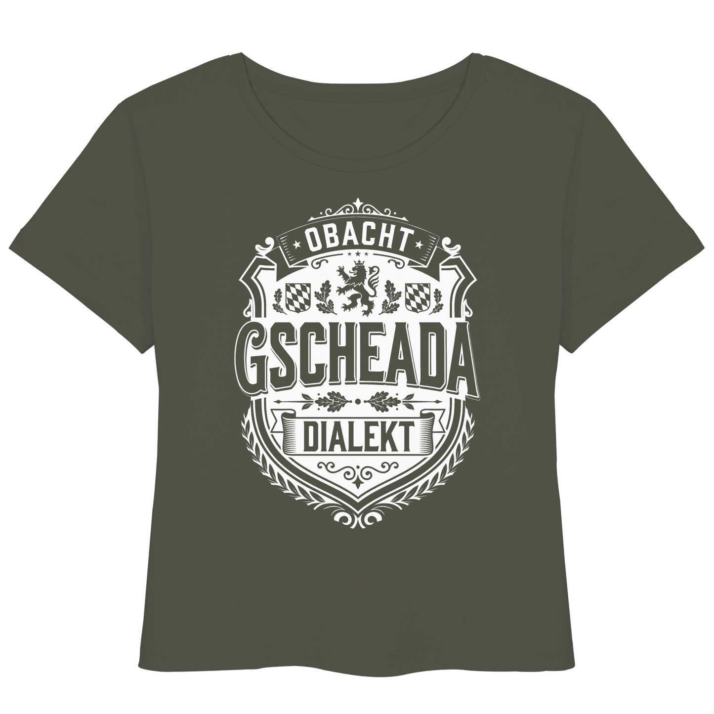 OBACHT GSCHEADA DIALEKT - Womens Organic Lightweight T-Shirt - BayrischerHumor