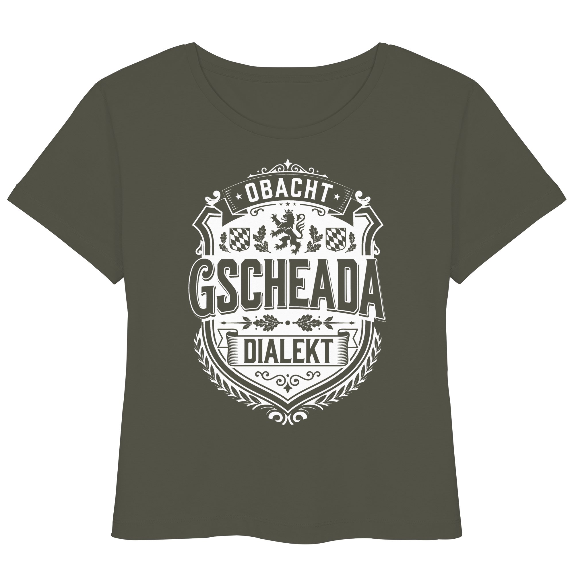 OBACHT GSCHEADA DIALEKT - Womens Organic Lightweight T-Shirt - BayrischerHumor