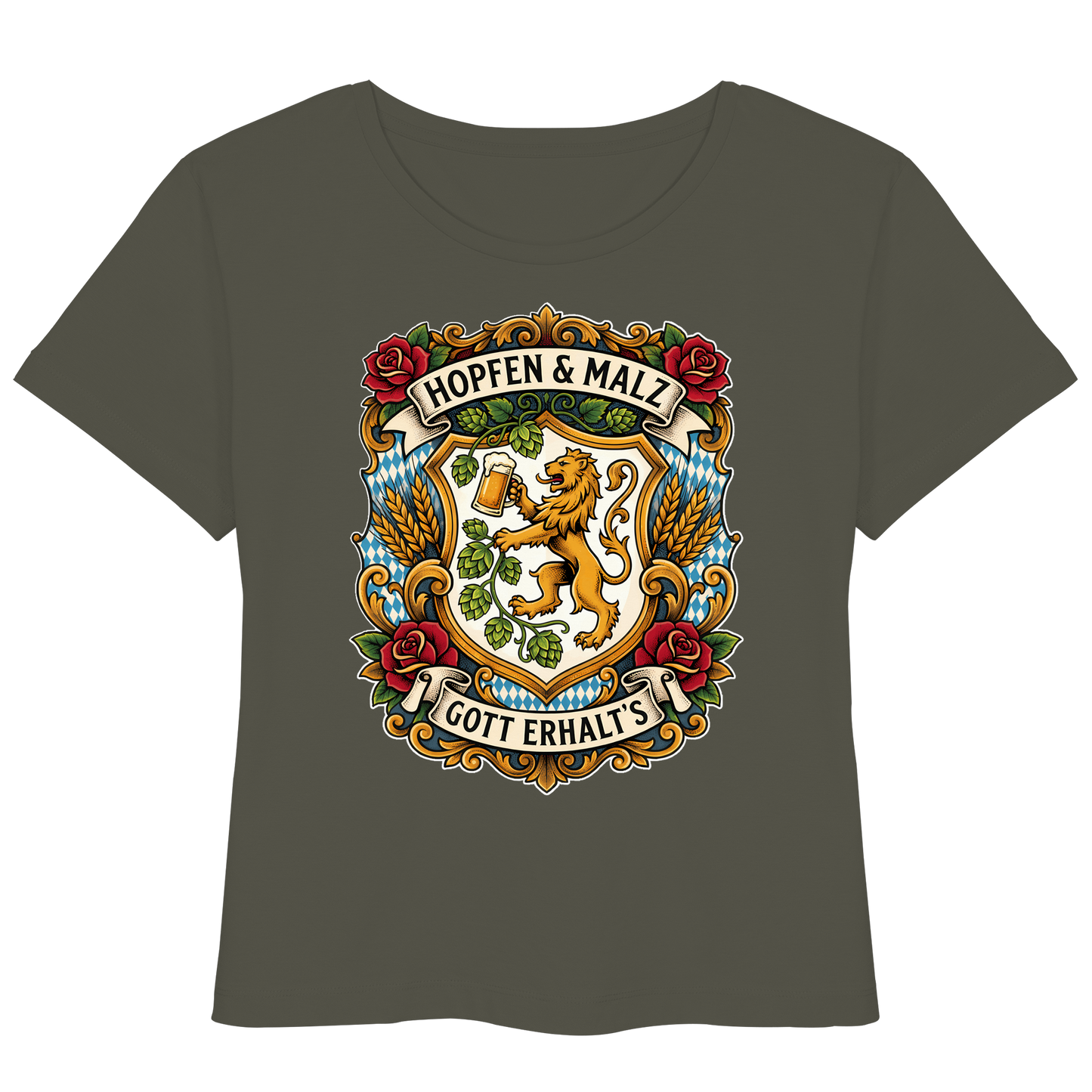 HOPFEN & MALZ - GOTT ERHALT`S - Womens Organic Lightweight T-Shirt - BayrischerHumor