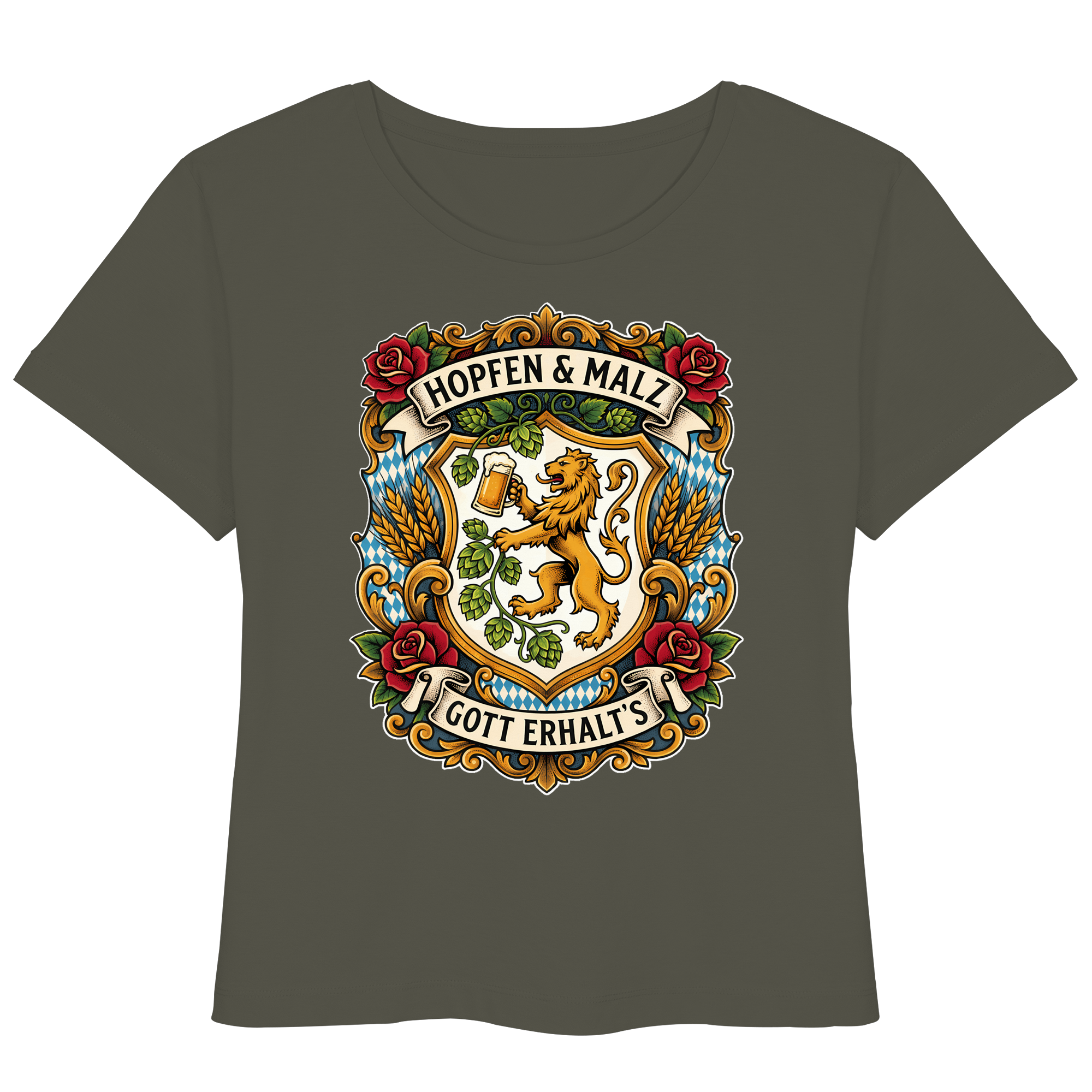 HOPFEN & MALZ - GOTT ERHALT`S - Womens Organic Lightweight T-Shirt - BayrischerHumor