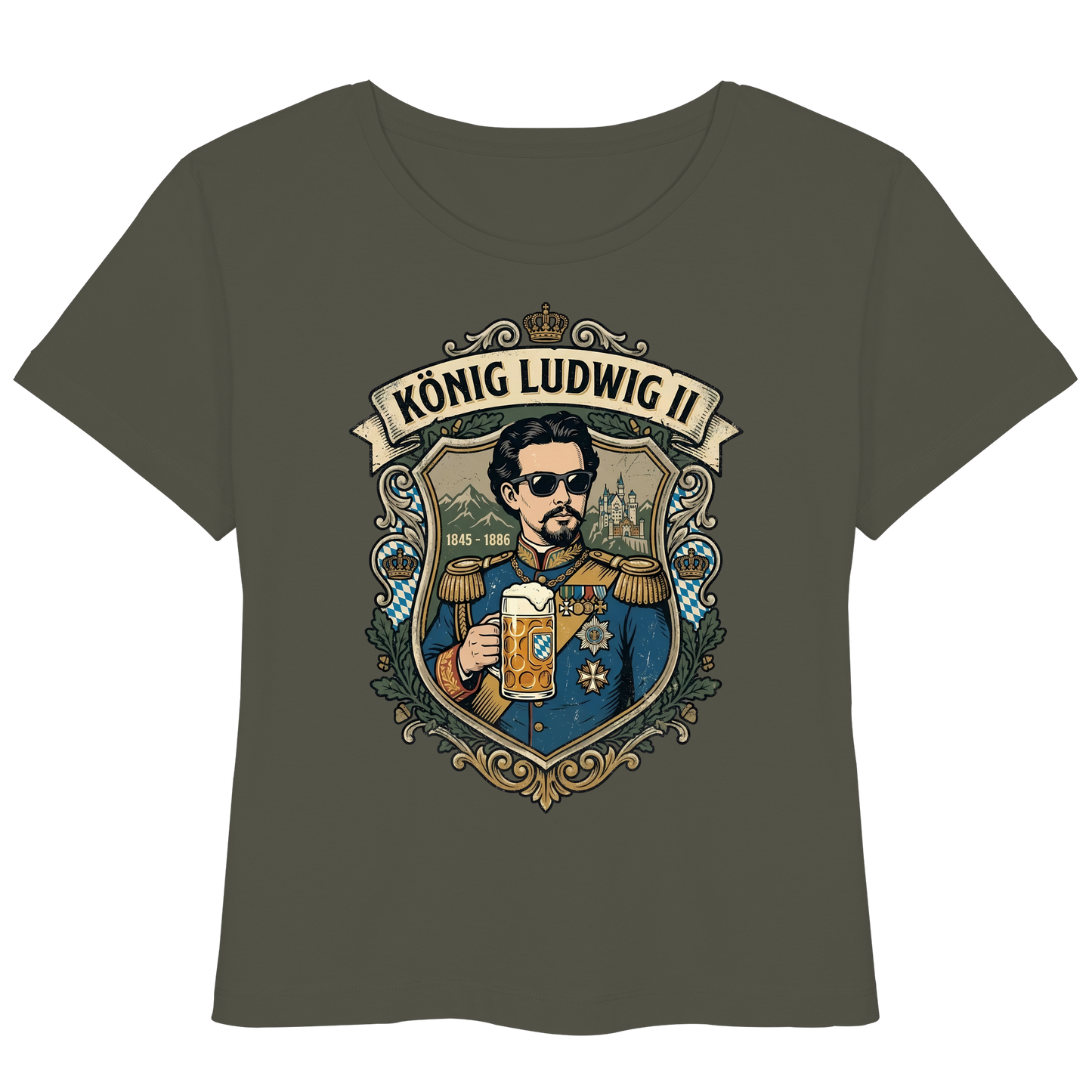 KÖNIG LUDWIG II - Womens Organic Lightweight T-Shirt - BayrischerHumor