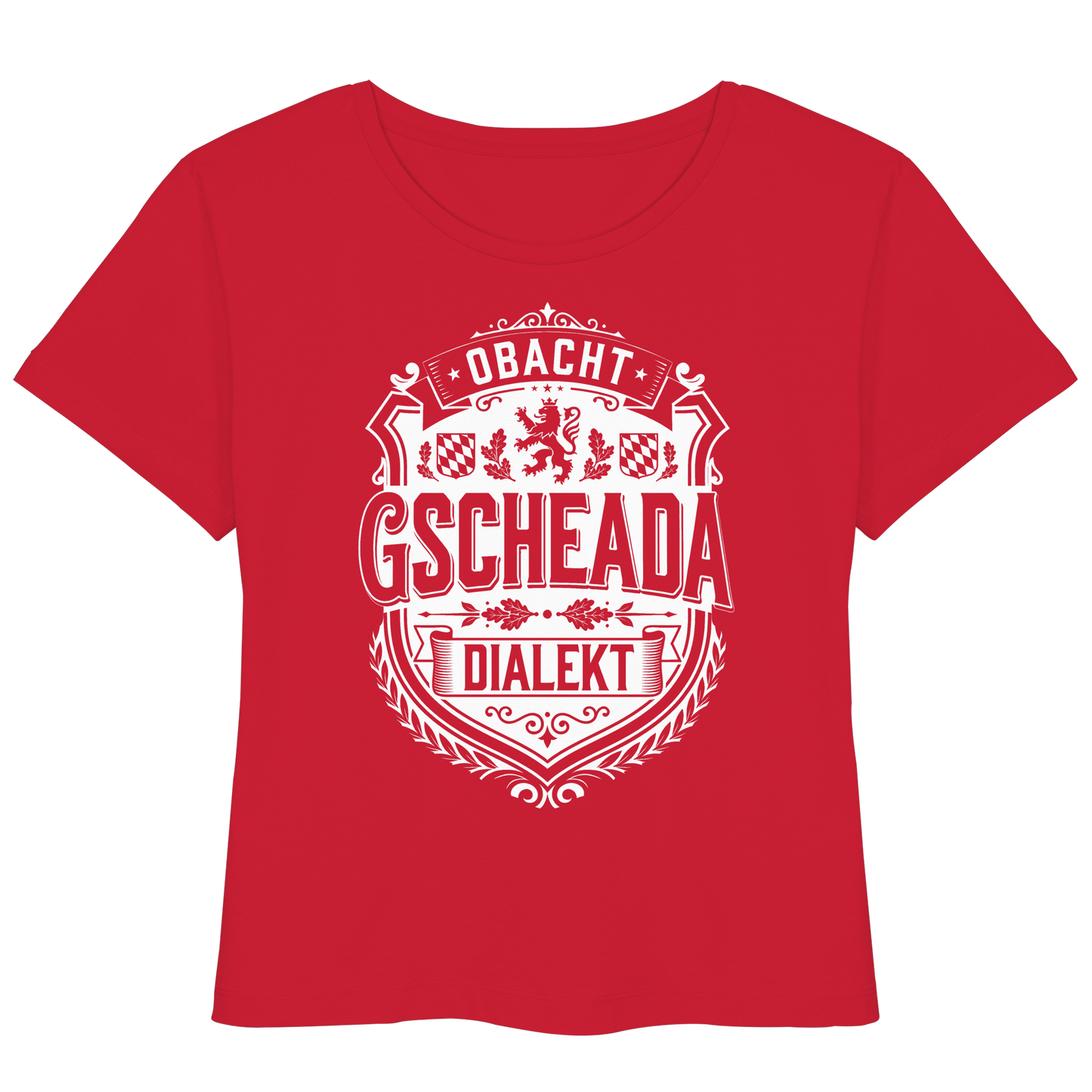 OBACHT GSCHEADA DIALEKT - Womens Organic Lightweight T-Shirt - BayrischerHumor