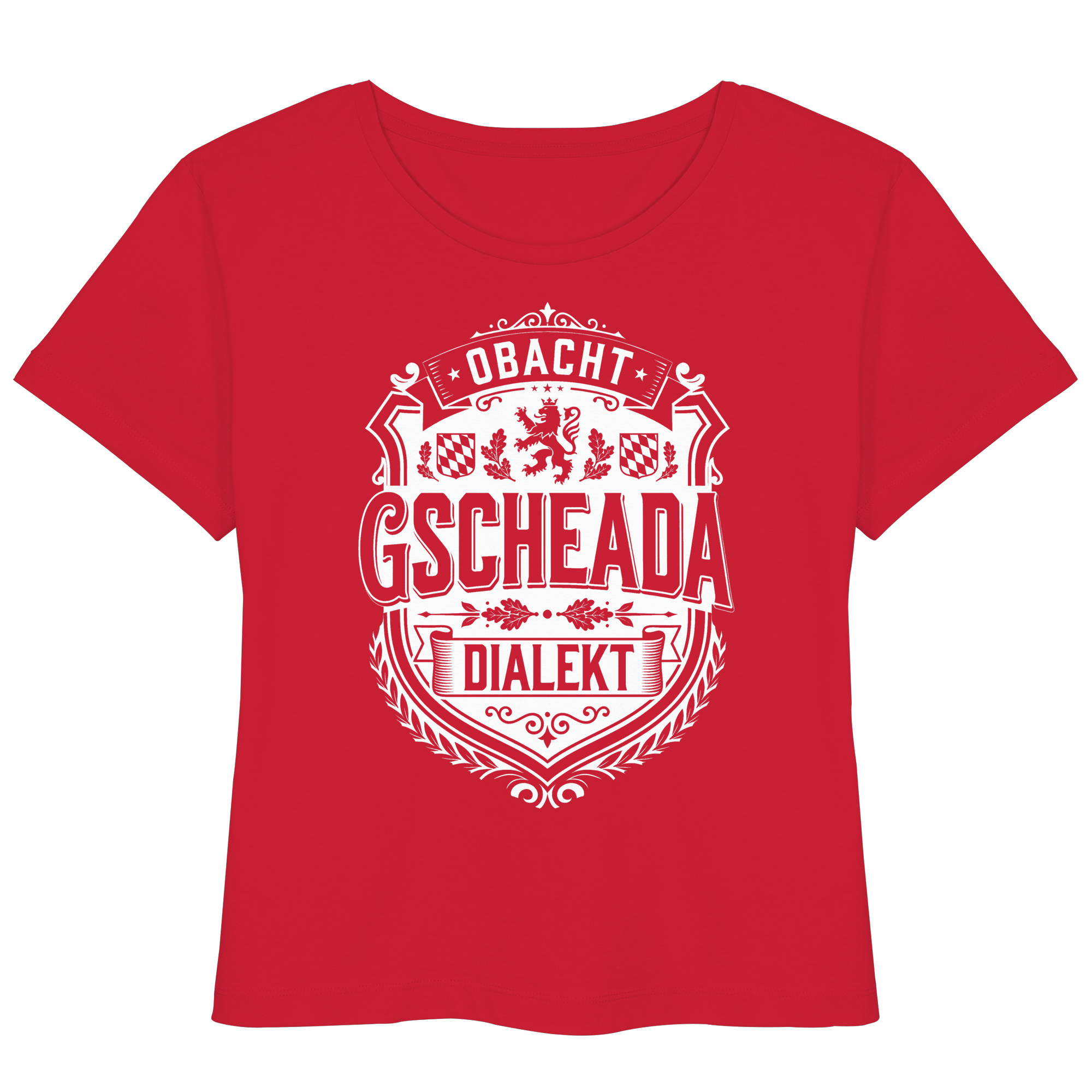 OBACHT GSCHEADA DIALEKT - Womens Organic Lightweight T-Shirt - BayrischerHumor