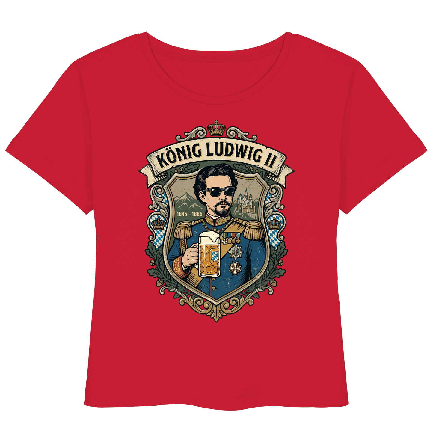 KÖNIG LUDWIG II - Womens Organic Lightweight T-Shirt - BayrischerHumor