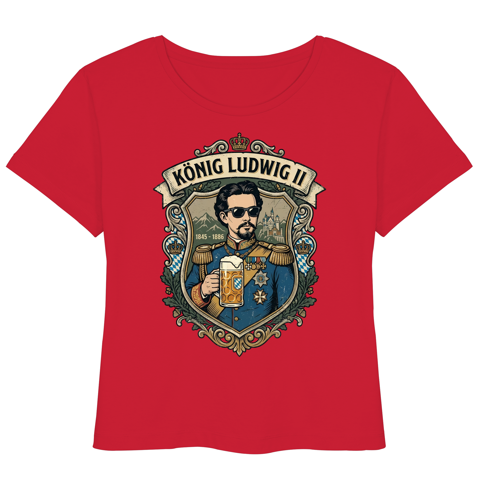 KÖNIG LUDWIG II - Womens Organic Lightweight T-Shirt - BayrischerHumor