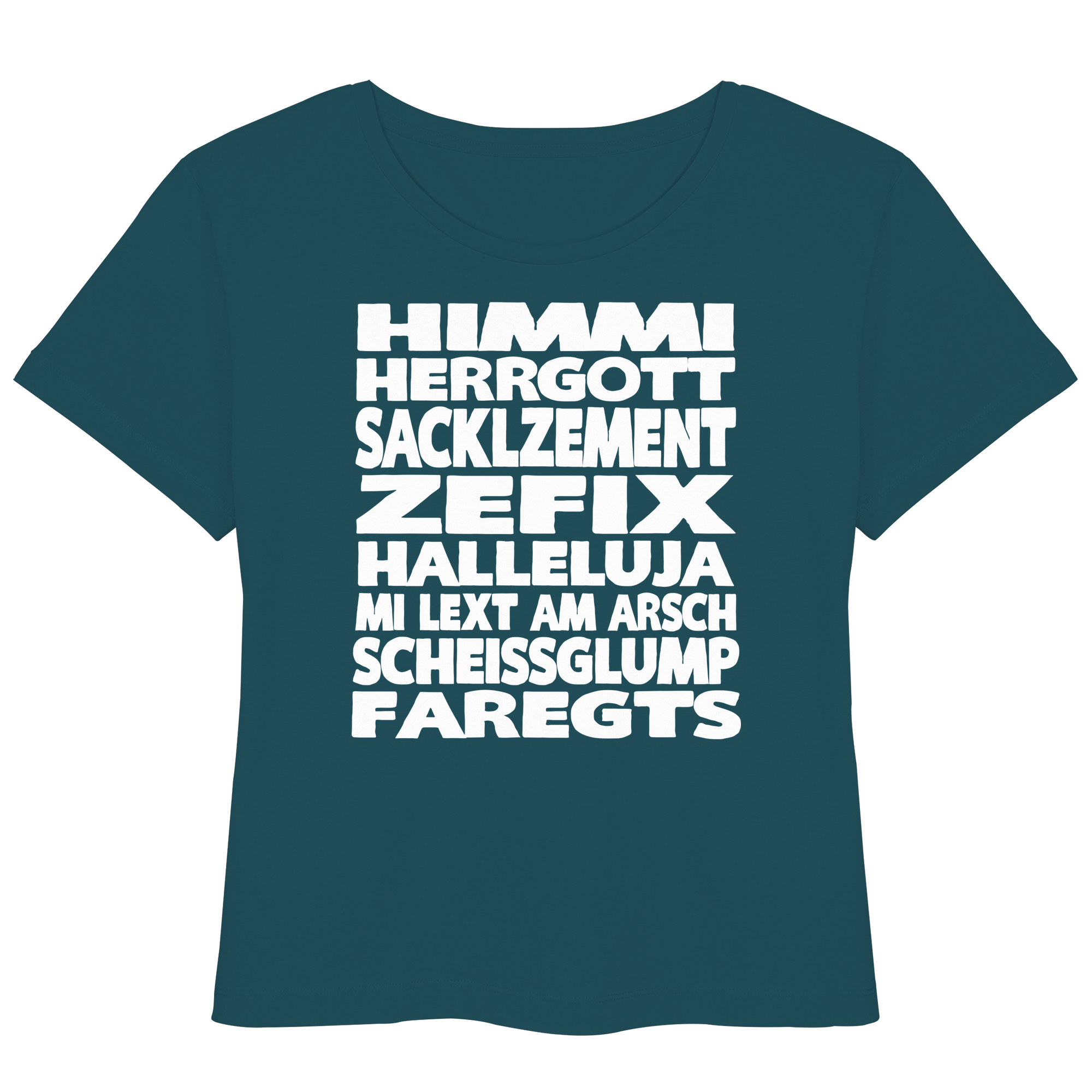 HIMMI HERRGOTT - Womens Organic Lightweight T-Shirt - BayrischerHumor