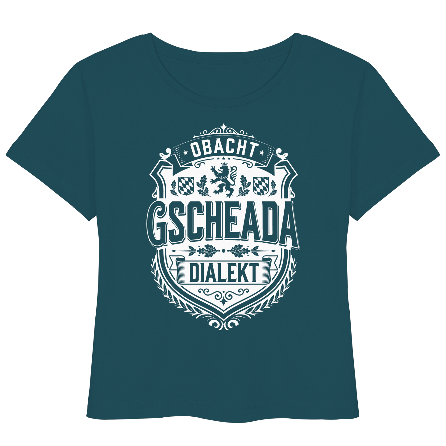 OBACHT GSCHEADA DIALEKT - Womens Organic Lightweight T-Shirt - BayrischerHumor