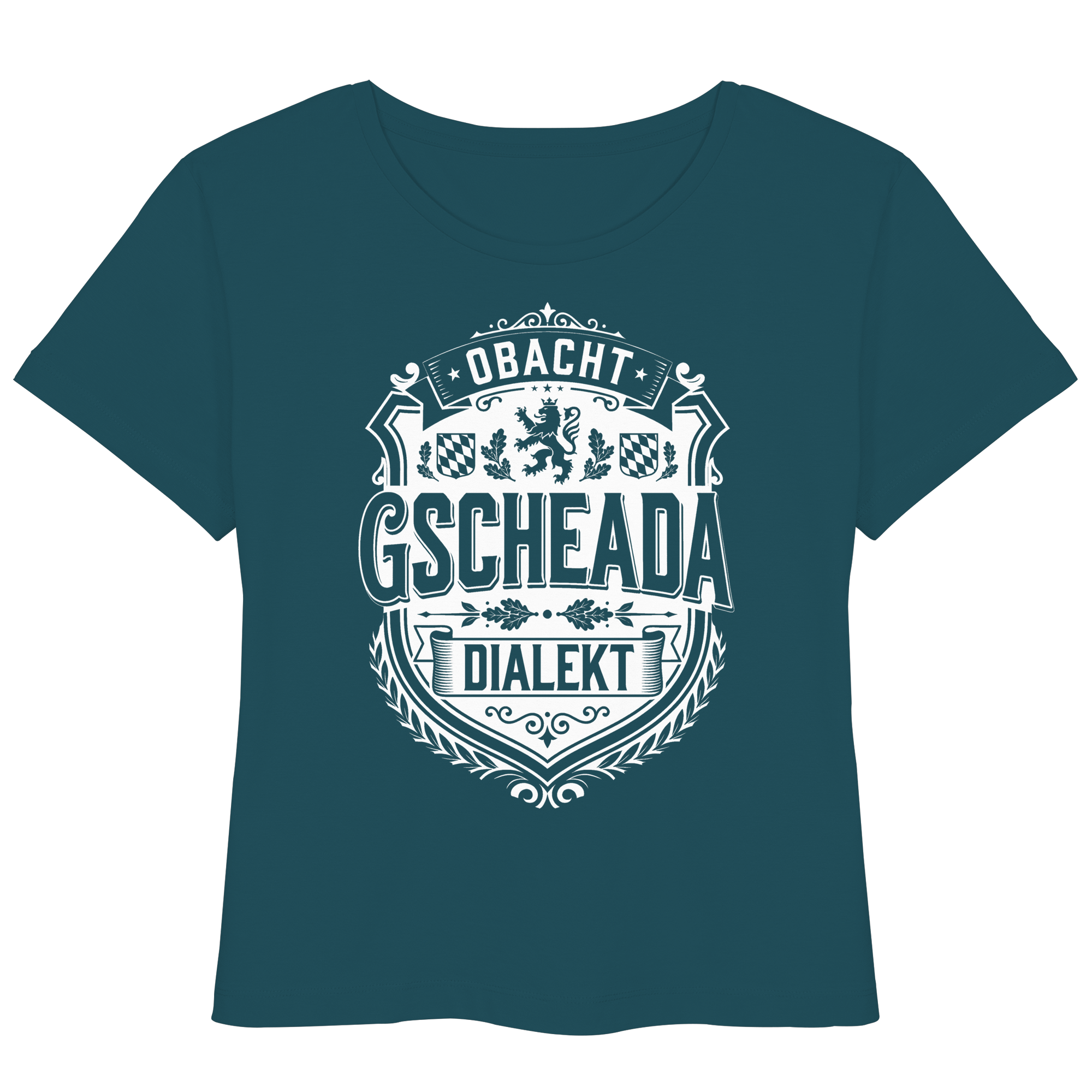 OBACHT GSCHEADA DIALEKT - Womens Organic Lightweight T-Shirt - BayrischerHumor