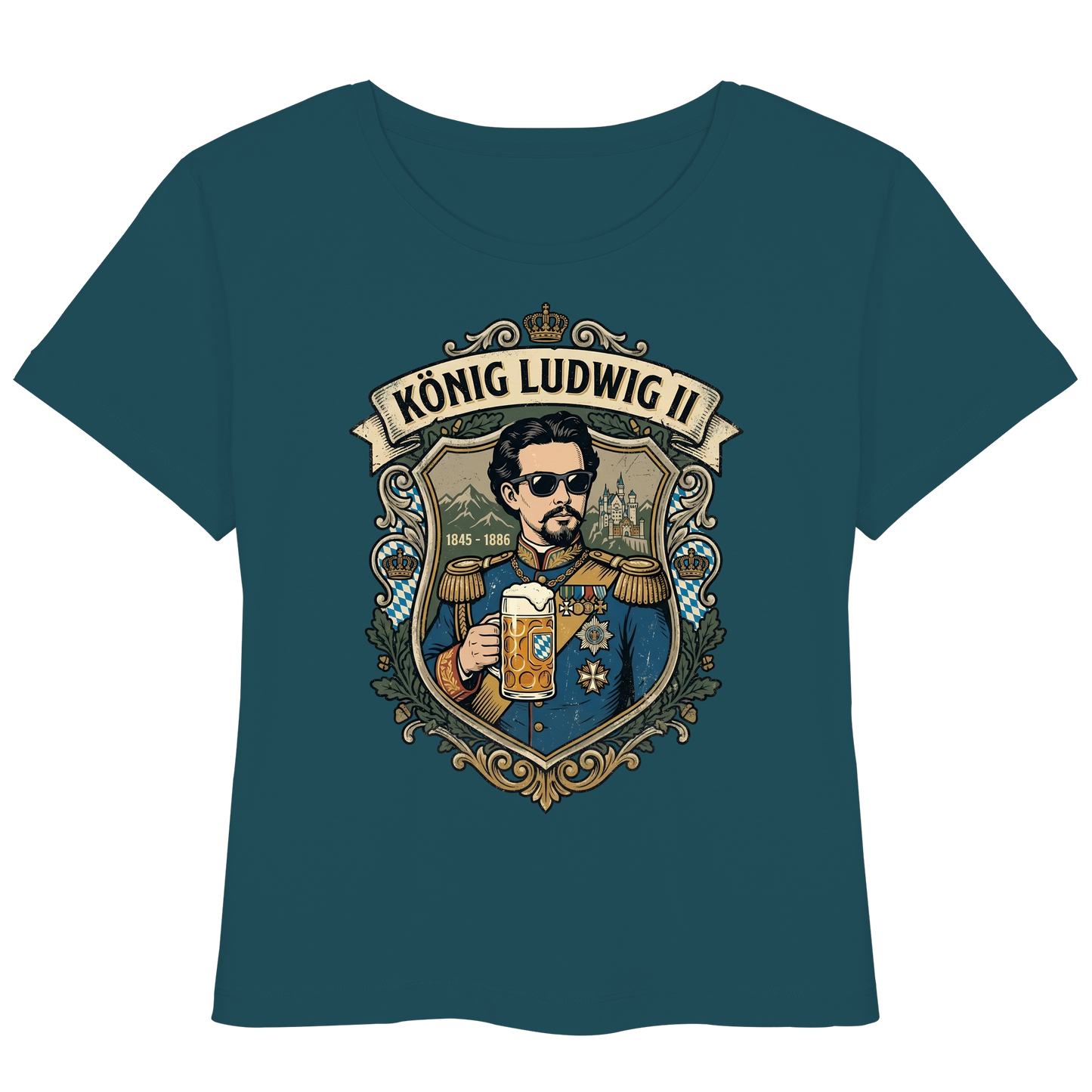 KÖNIG LUDWIG II - Womens Organic Lightweight T-Shirt - BayrischerHumor