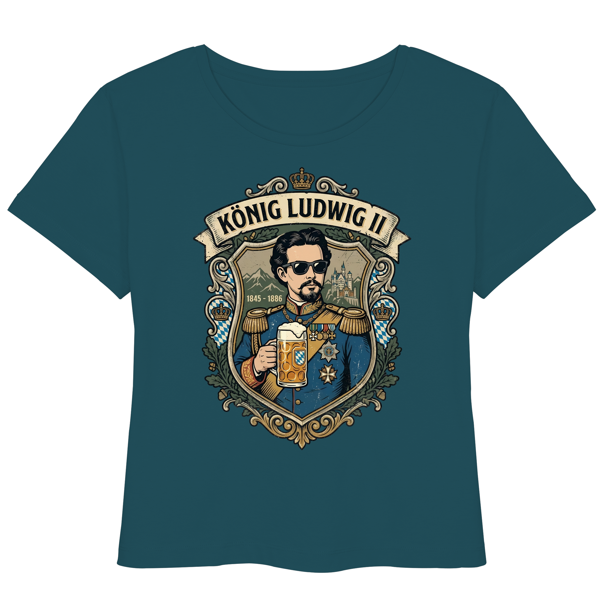 KÖNIG LUDWIG II - Womens Organic Lightweight T-Shirt - BayrischerHumor