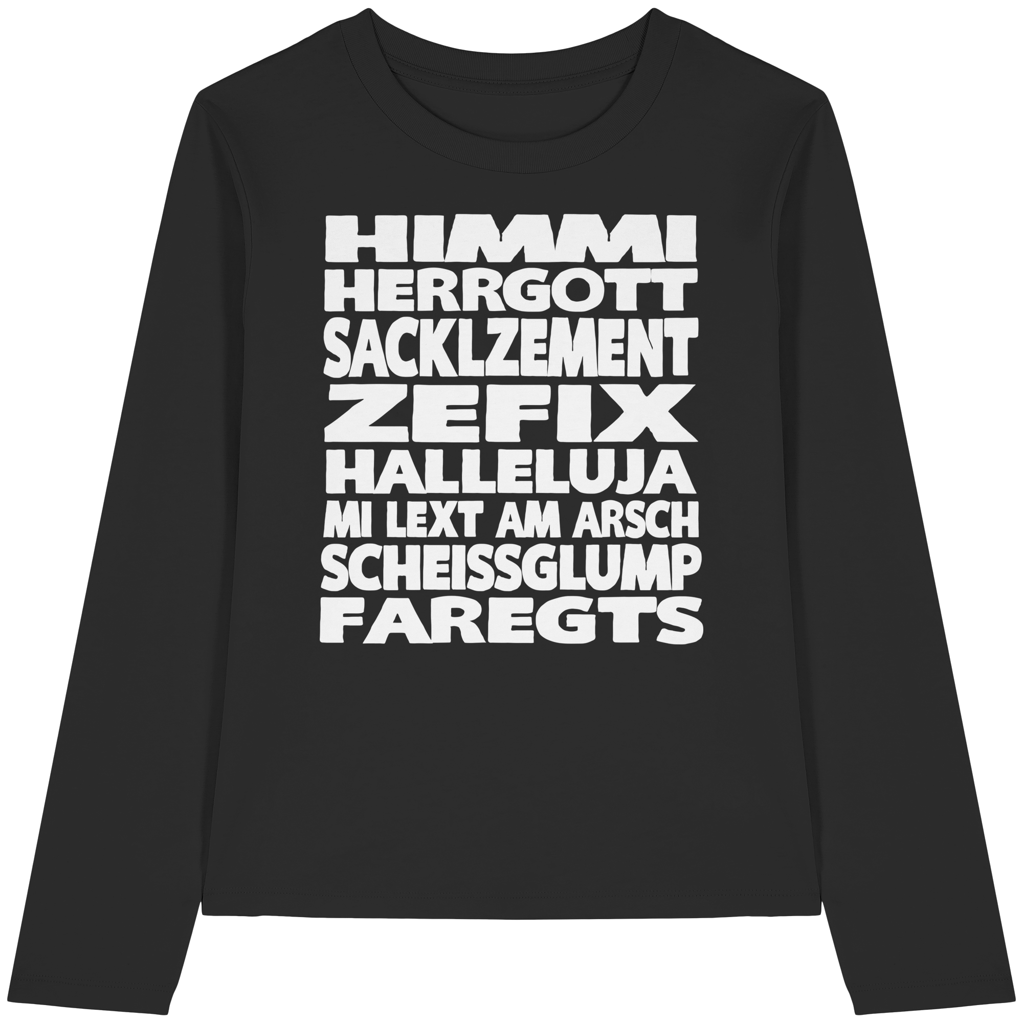 HIMMI HERRGOTT - Womens Organic Longsleeve T-Shirt - BayrischerHumor