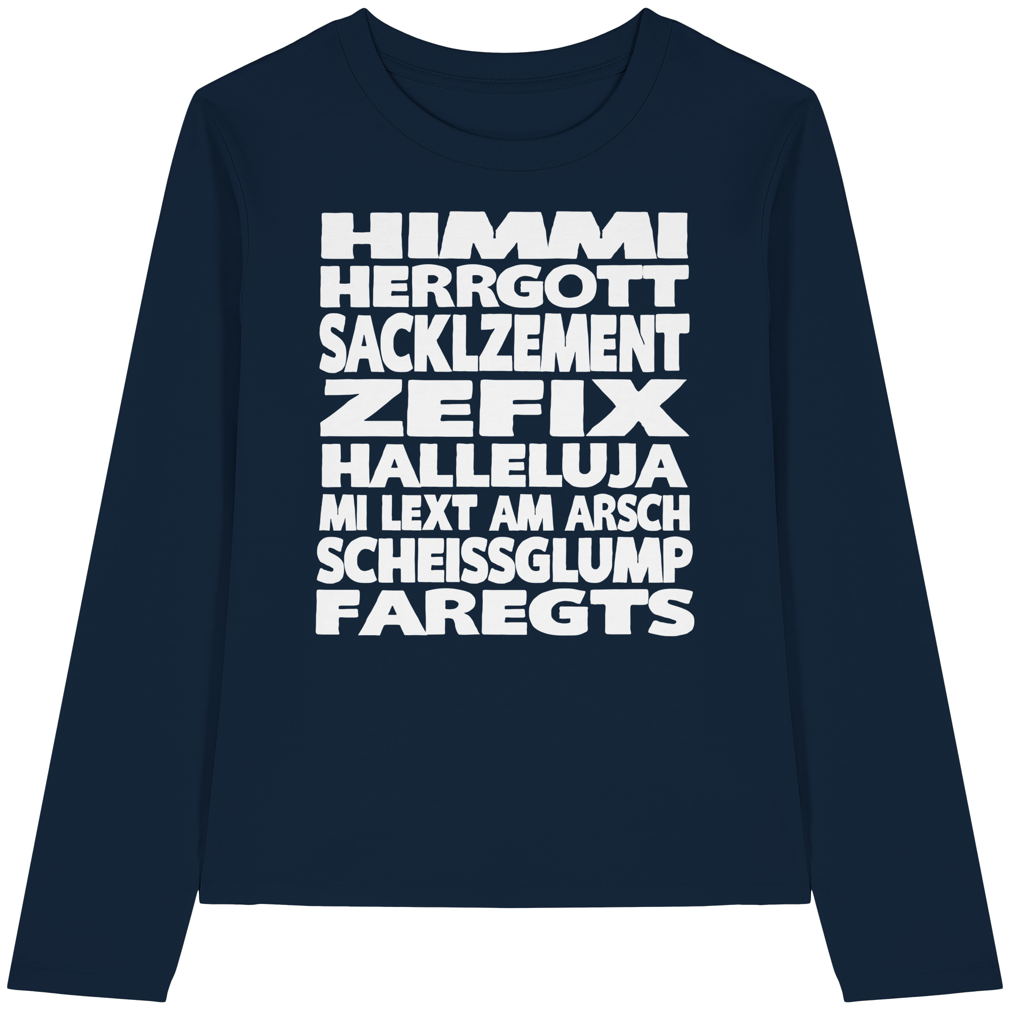 HIMMI HERRGOTT - Womens Organic Longsleeve T-Shirt - BayrischerHumor